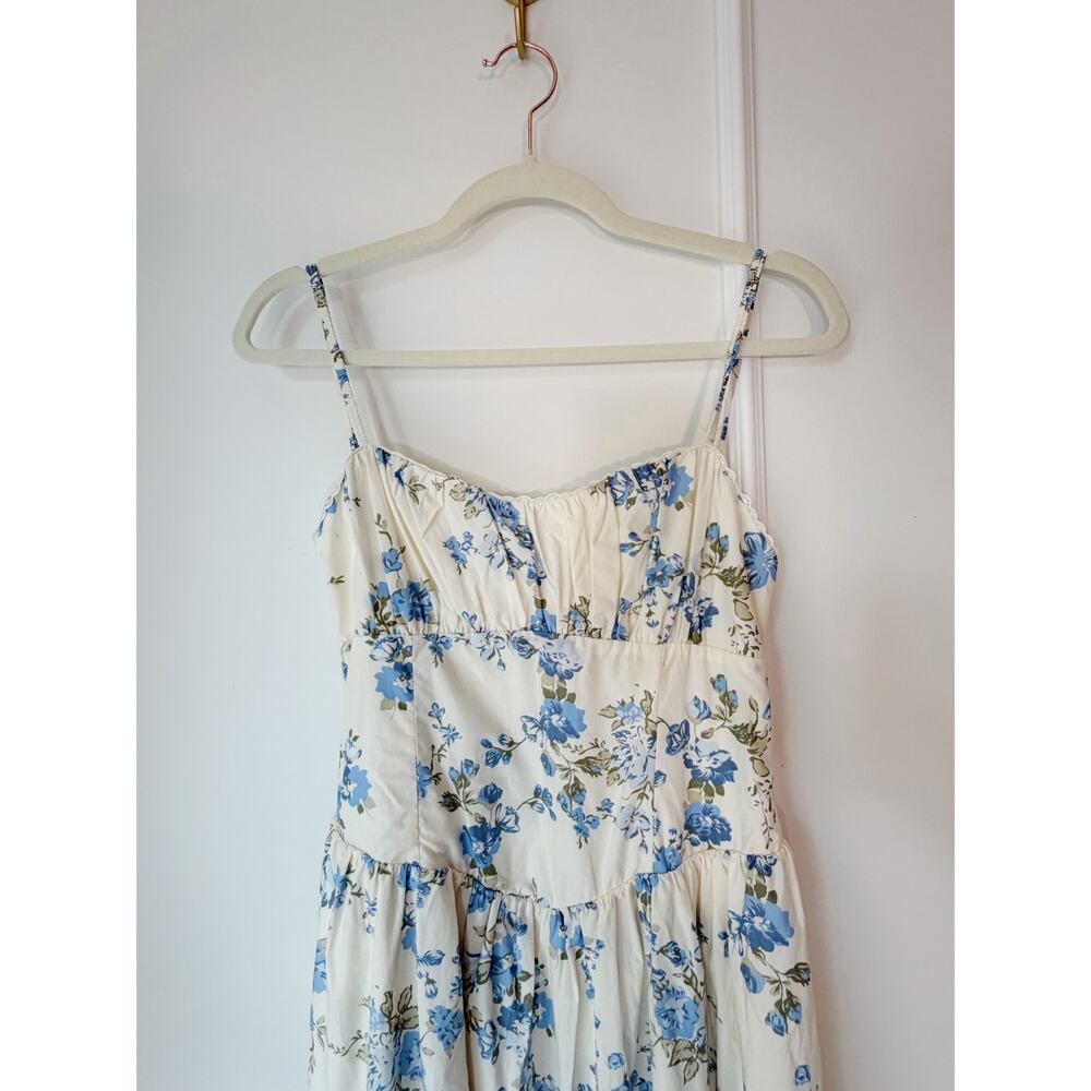 White Floral Cottagecore dress size S - Picture 4 of 10